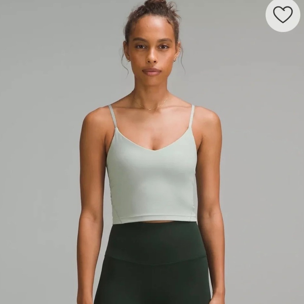 Lululemon Align Cami Tank Top‎ Mint Green Nulu Yoga Crop Bra LW1EU0S Size 4